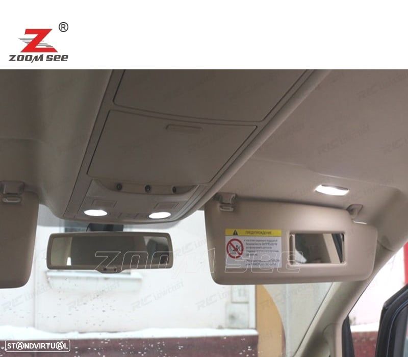 KIT COMPLETO DE 18 LÂMPADAS LED INTERIOR PARA VOLKSWAGEN VW TOURAN 1T1 1T2 2003-2010 - 3