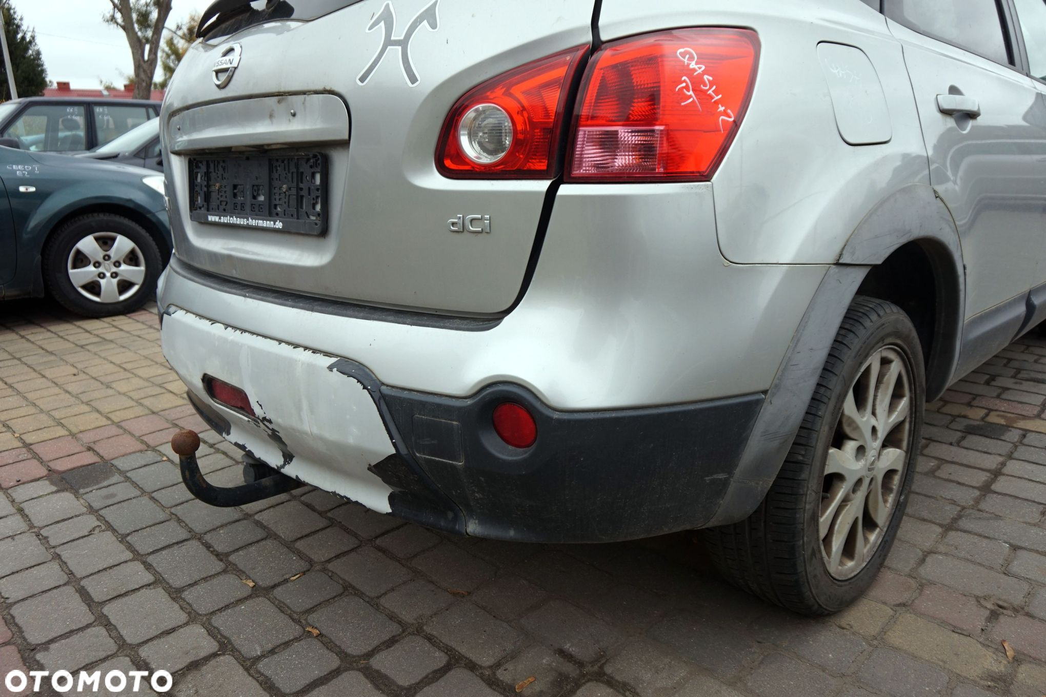 ZDERZAK TYLNY QASHQAI+2 I J10 KY0 85022EY10H SREBRNY NISSAN 2008-2013 - 4