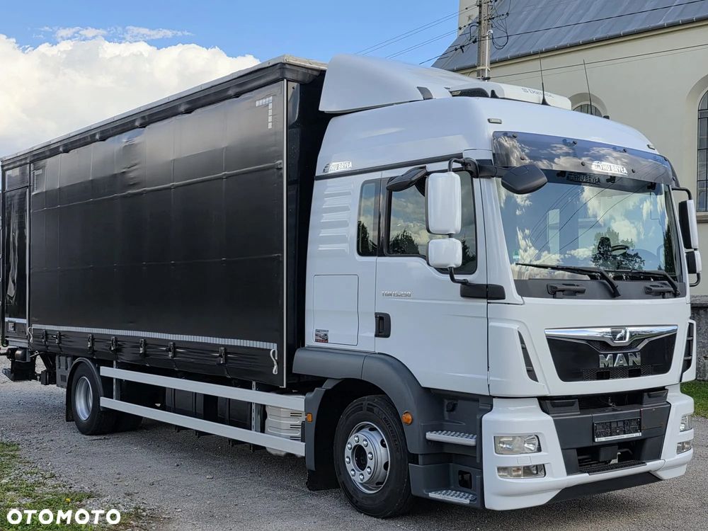 MAN TGM 15.290 / BURTO-FIRANKA / AUTOMAT / CAŁY NA PODUSZKACH / KLIMA POSTOJOWA /18EURO PALET / SPROWADZONY  / E6 / LIFT  / WINDA / - 2