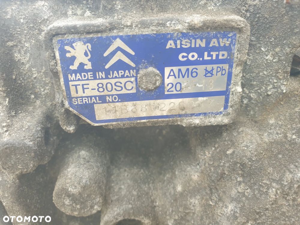 SKRZYNIA BIEGÓW 20GF13 CITROEN C5 III 2.0 HDI 163KM AUTOMAT - 7