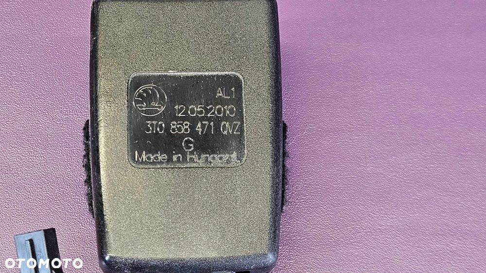 Zapinka Spinka 3T0858471 QVZ 1J0973119 Klamra Czujnik Pas Pasa Bezpieczeństwa Lewa Prawa Skoda Superb II 2 - 20