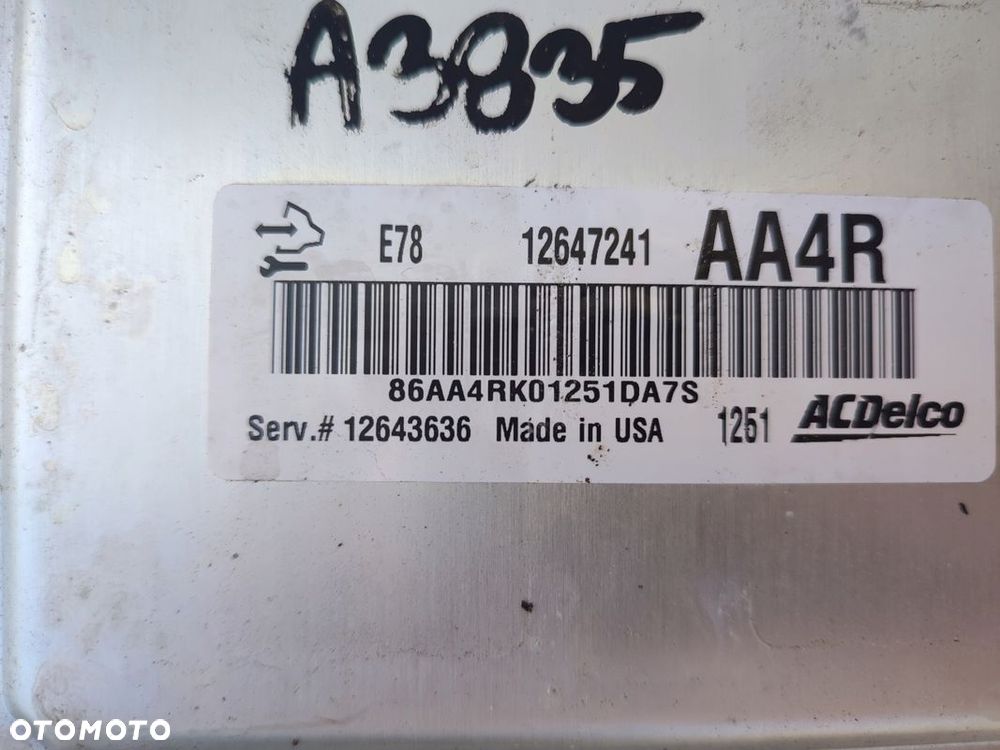 Sterownik komputer silnika OPEL ASTRA J IV 1.4T 13343763 - 2