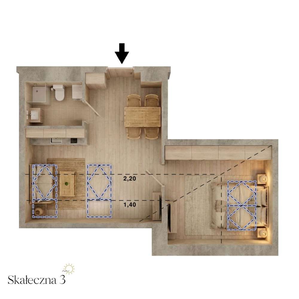 38,39 m², kamienica z windą · Kazimierz