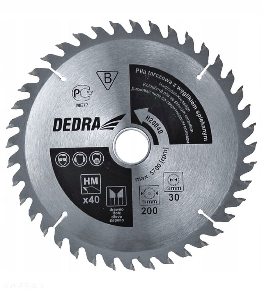 Piła tarczowa do drewna100z śr.350x30 mm tarcza dedra H350100 - 2