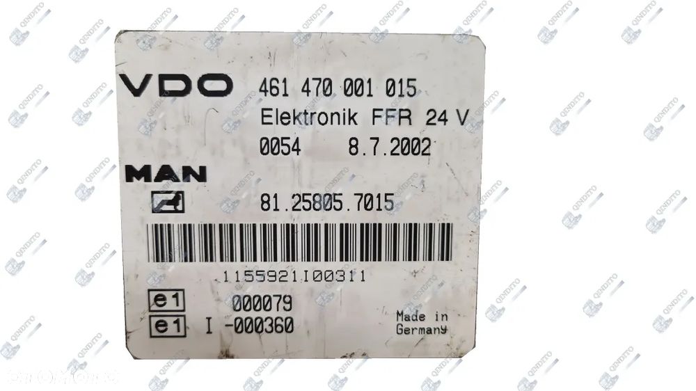 Sterownik VDO FFR MAN 81258057015 - 2