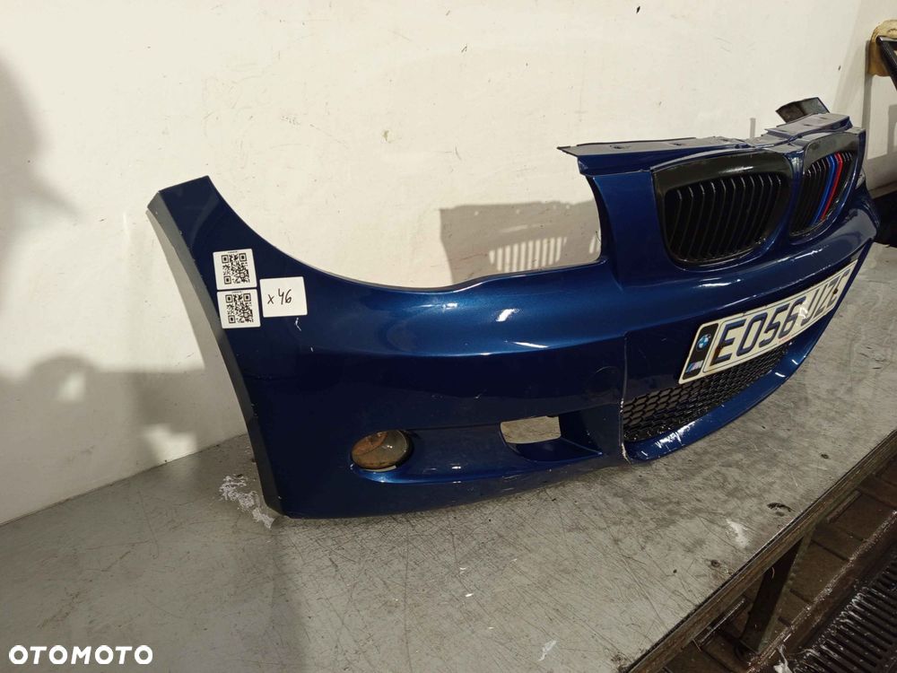 + ZDERZAK PRZÓD PRZEDNI BMW 1 E87 M PAKIET LE MANS BLAU NIEBIESKI HALOGENY - 3