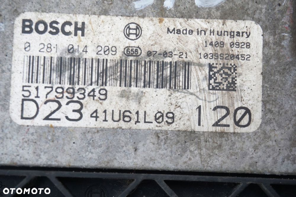 KOMPUTER STEROWNIK SILNKA 51799349 0281014209 FIAT DUCATO III 3 2.3 JTD - 2
