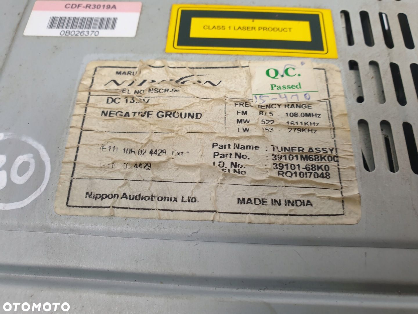 Suzuki Alto VI FABRYCZNE RADIO CD 39101-68K0 - 3