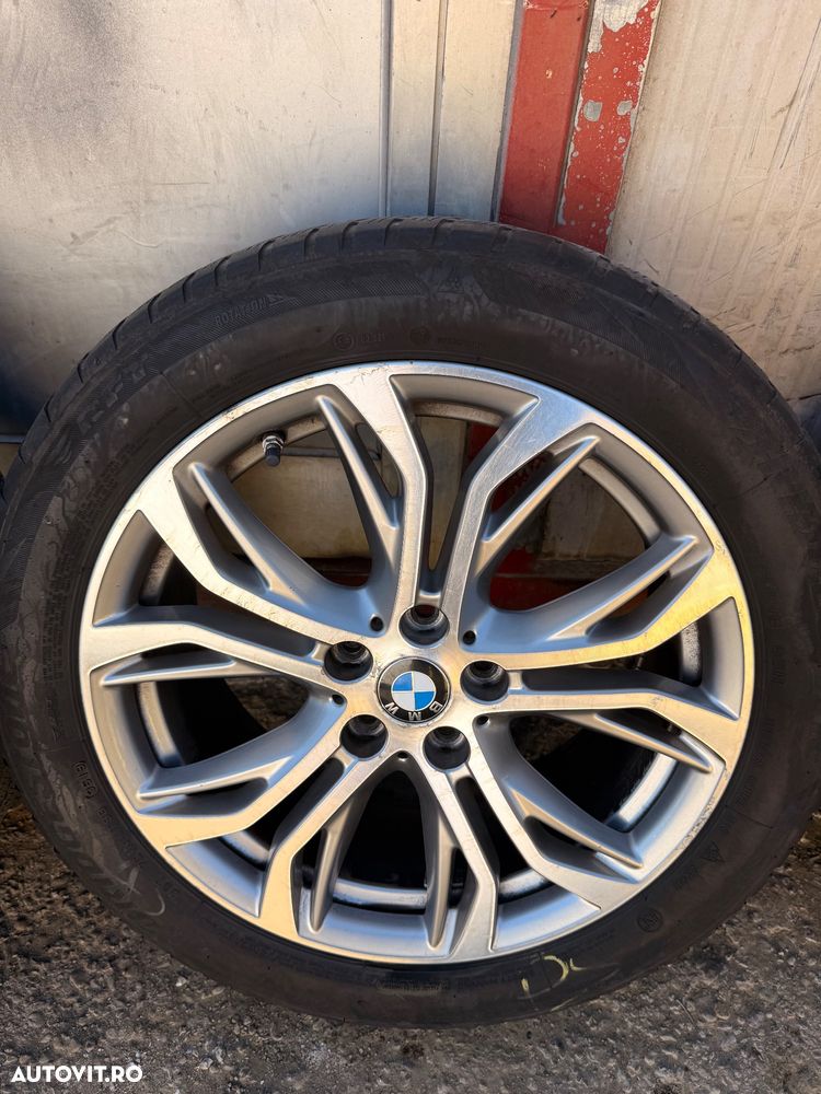 Jante aliaj BMW X1 F48 X2 F49 cu cauciucuri iarna 225/50R18 uzate 95% - 3