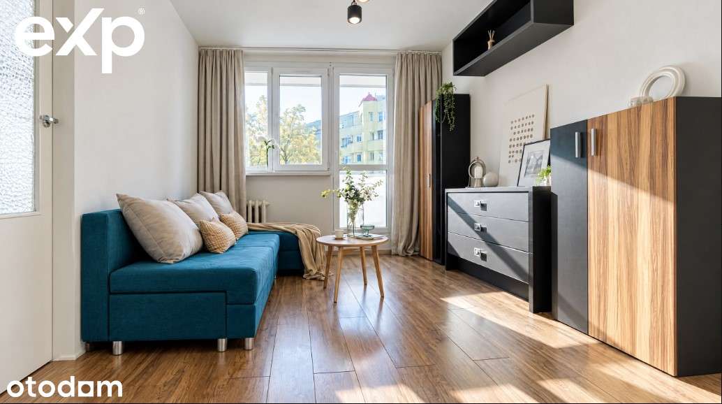 2 pokoje 36 m²|osobna sypialnia|900 m od Wroclavii