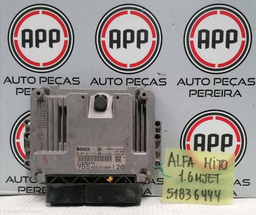 Centralina Alfa Romeu Mito, Fiat Grande Punto  1.6 MJET referência 51836444, 51854277 . - 1
