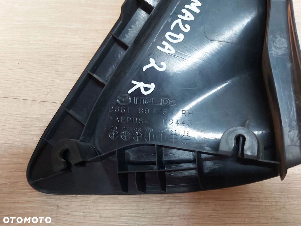 MAZDA 2 II DE Trójkąt zaślepka błotnika prawy przód - 3