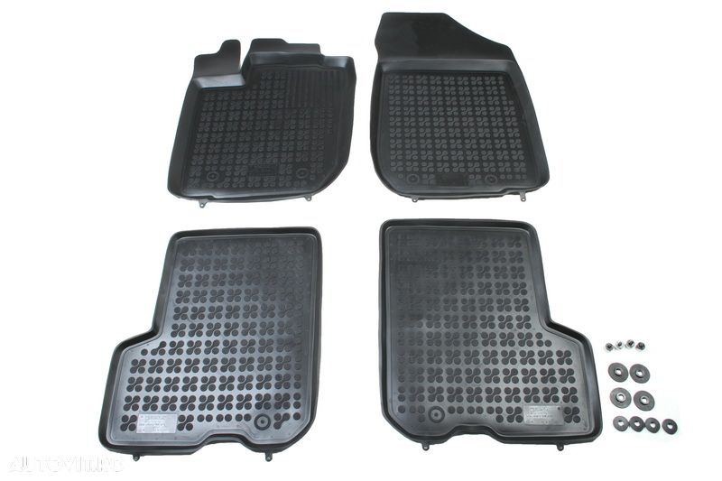 Set covorase auto din cauciuc Dacia Logan Sedan/Kombi dupa 2013, presuri tip tavita marca Rezaw Plast - 1