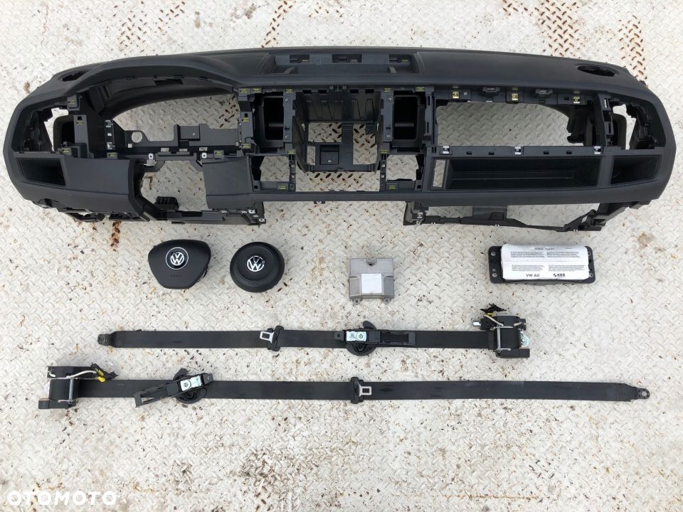 VW T6 7E TRANSPORTER DESKA KONSOLA KOKPIT PULPIT PÓŁKA PARAPET AIRBAG FOTELA KURTYNA naprawa Raz2 !! - 3