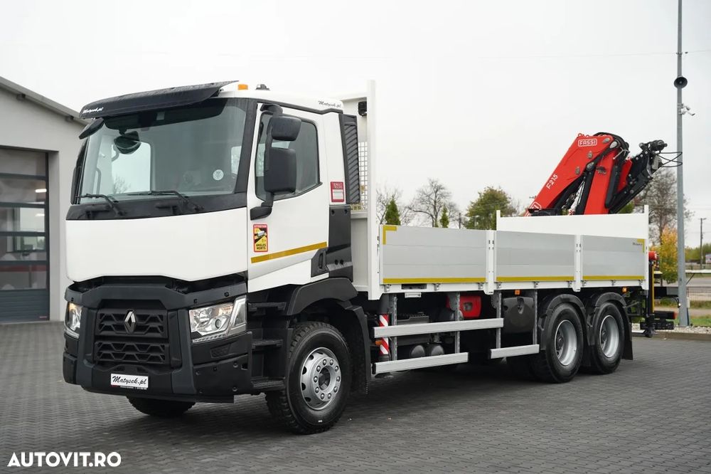 Renault C 380 / 6x4 / LIVRARE 6,7 m / + HDS FASSI F215A / MAX 5.600 KG / ROTATOARE / ANVELOPE 100% / EURO 6 - 10