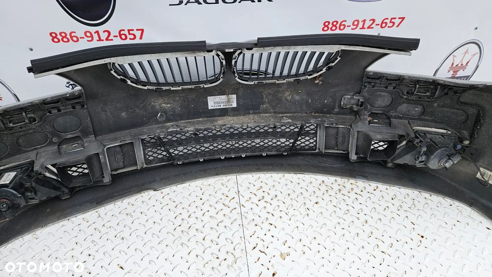 BMW 5 E60 LIFT 2007-2010 Kompletny zderzak przedni Zderzak przód pod XENON kolor srebrny Titansilber - 12