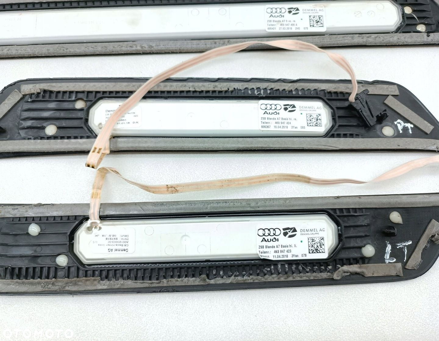 LISTWY PROGOWE KOMPLET PODŚWIETLANE LED S-LINE AUDI A7 C8 4K8947405A - 5