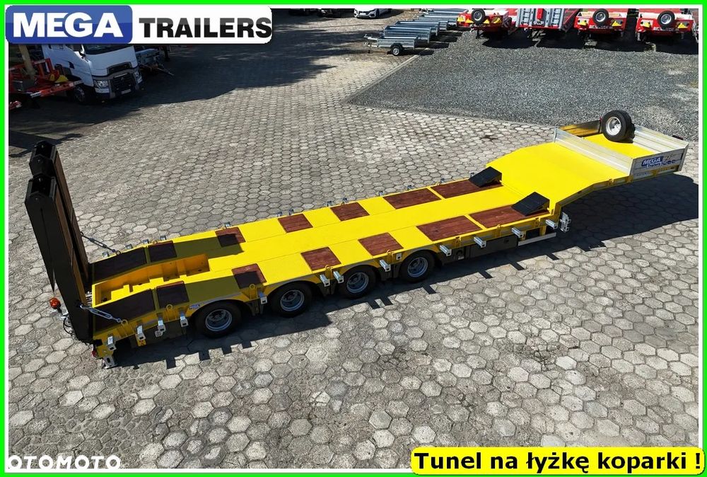 Mega Nisko podłoga 4 osie,  dł. 9,50 m, TUNEL na RAMIĘ KOPARKI !!! - 16