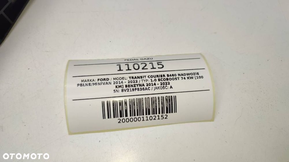 PEDAŁ POTENCJOMETR GAZU FORD TRANSIT COURIER 8V219F836AC - 5