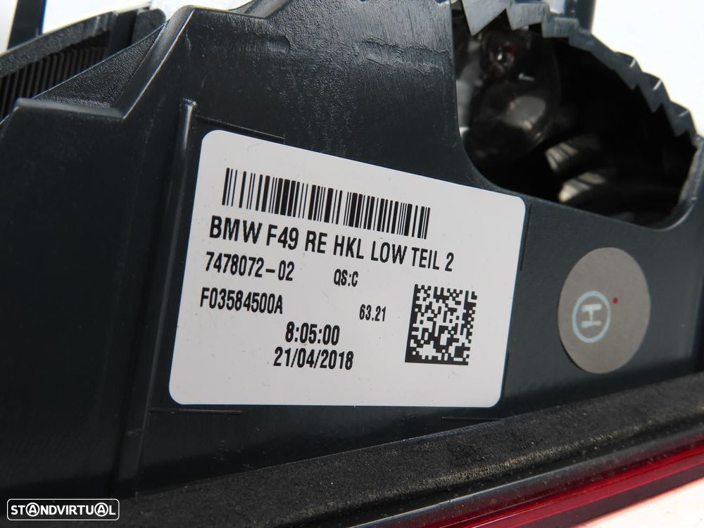 Farolim da mala Direito Usado / Original BMW X1 (F49) 63217478072 - 5