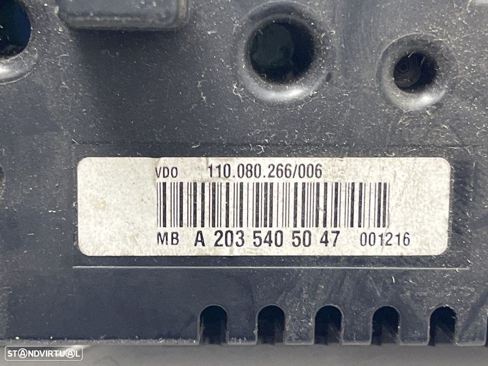 Painel de instrumentos MERCEDES-BENZ C-CLASS (W203) A2035405047 A 203 540 50 47 - 3