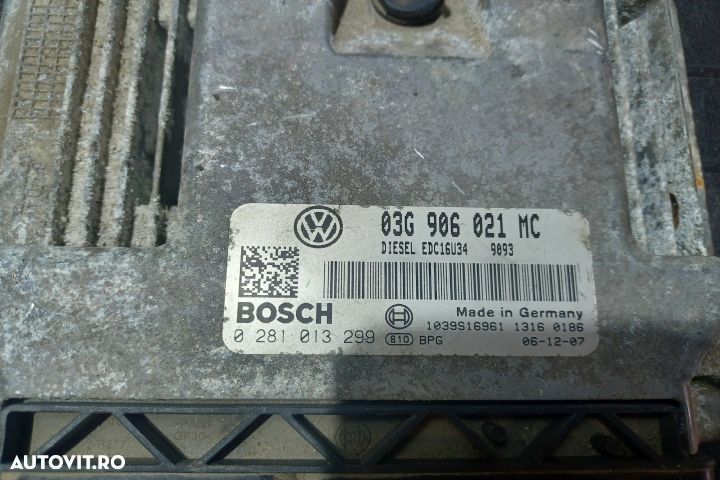 Calculator motor ECU 03G906021MC 0281013299 - 2.0 TDI BMM 03G906021MC - 3