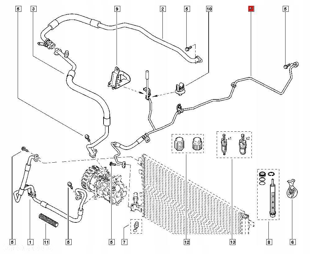 WĄŻ PRZEWÓD RURKA KLIMATYZACJI RENAULT SCENIC III 2.0 DCI 924400009R - 11