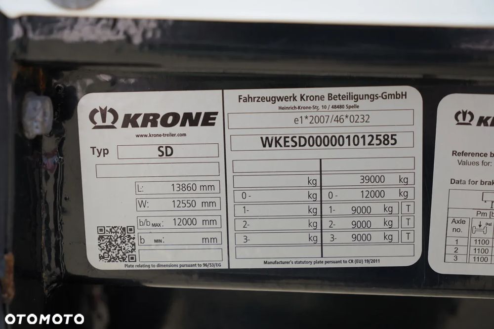 Krone FIRANKA / STANDARD / OŚ PODNOSZONA / 2021 ROK - 28