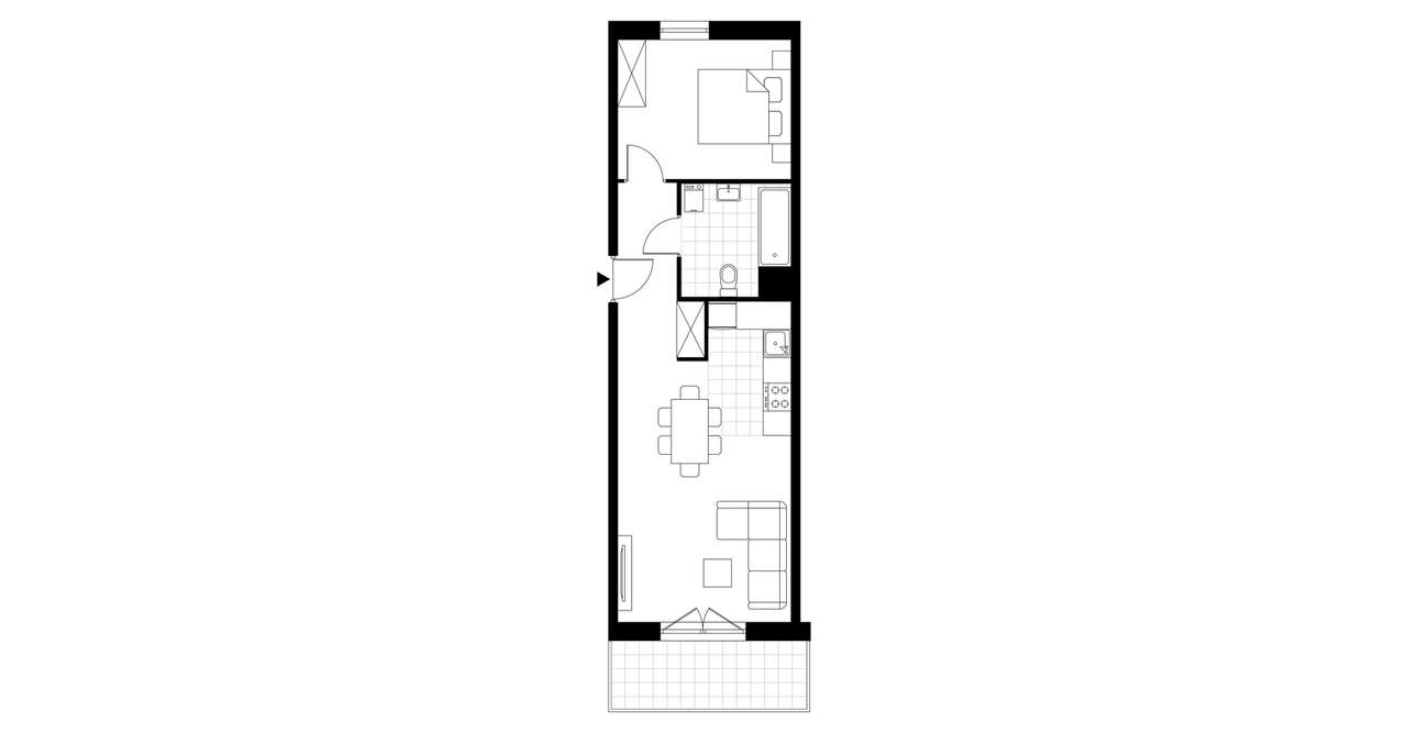 2-pokojowe mieszkanie 44m2 + balkon Bez Prowizji - Pełny obrazek: 3/23