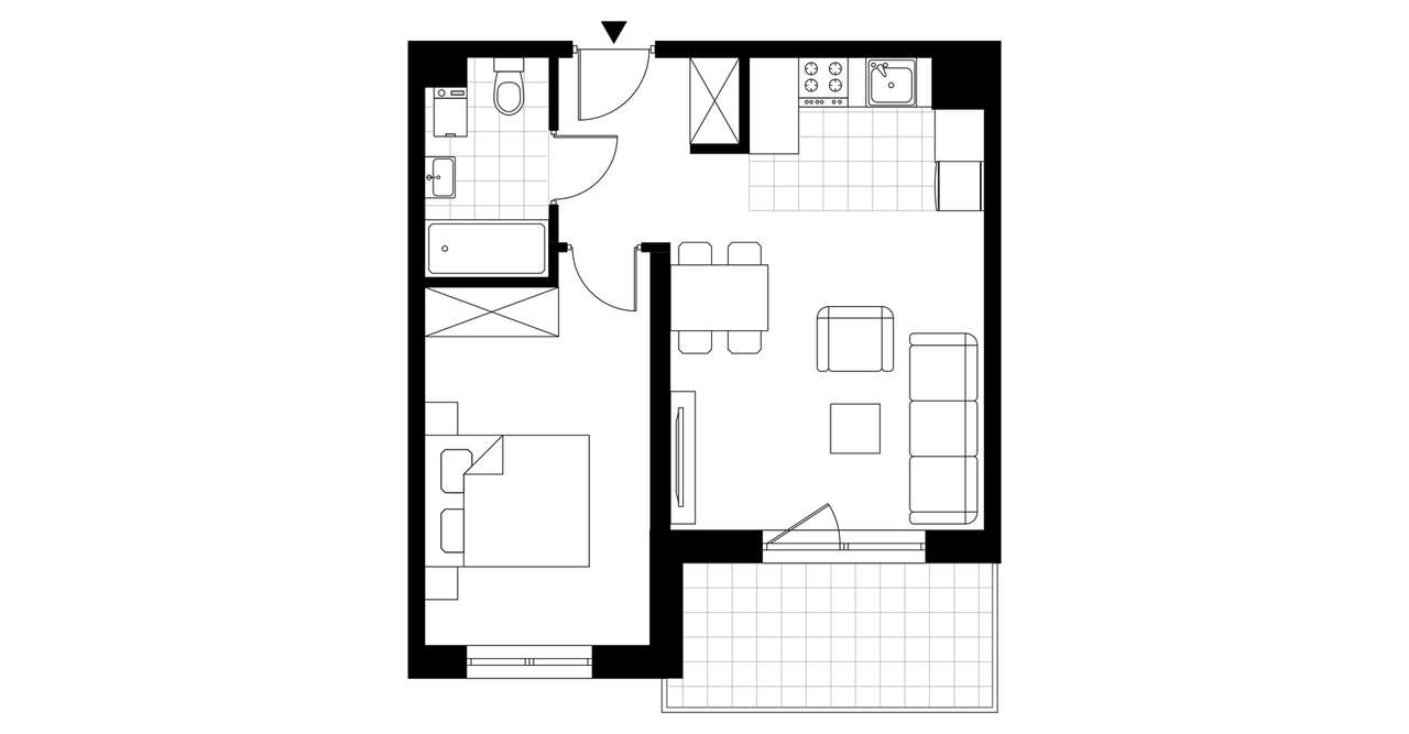2-pokojowe mieszkanie 40m2 + balkon Bez Prowizji - Pełny obrazek: 3/13