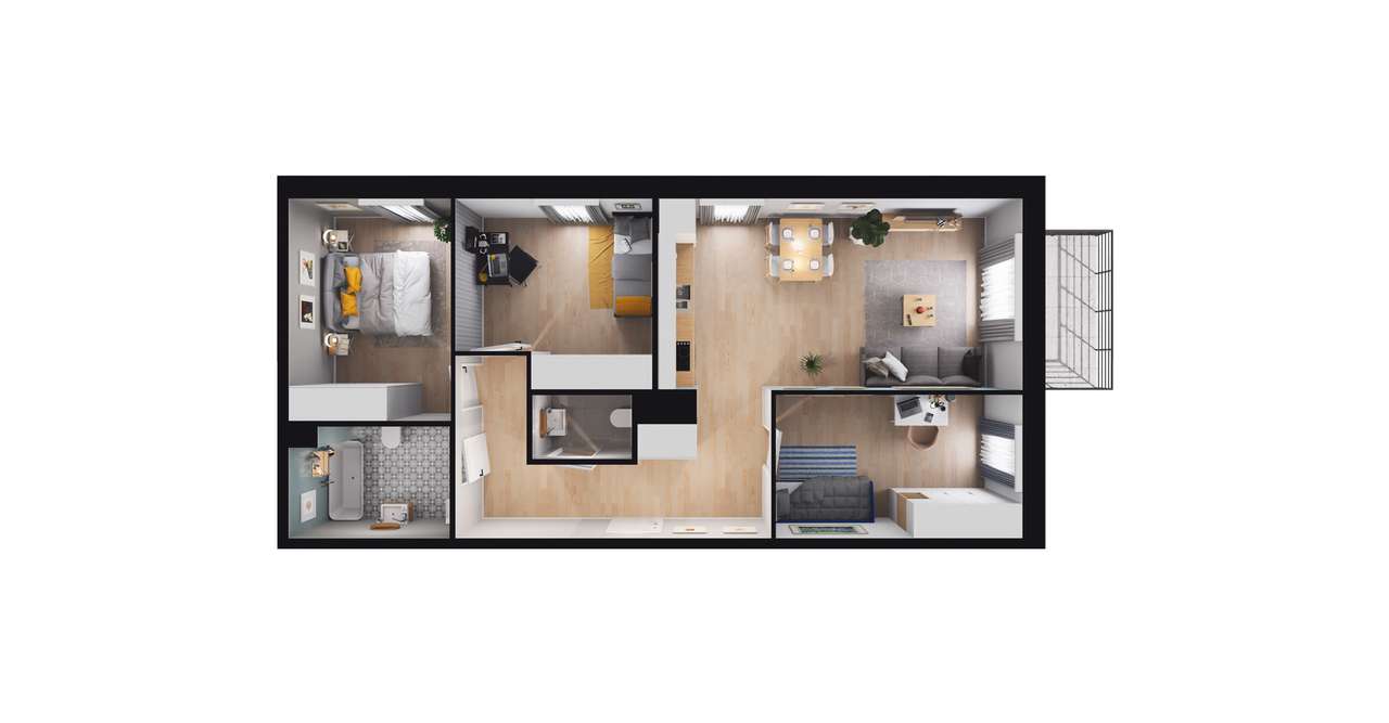 4-pokojowe mieszkanie 69m2 + balkon Bez Prowizji