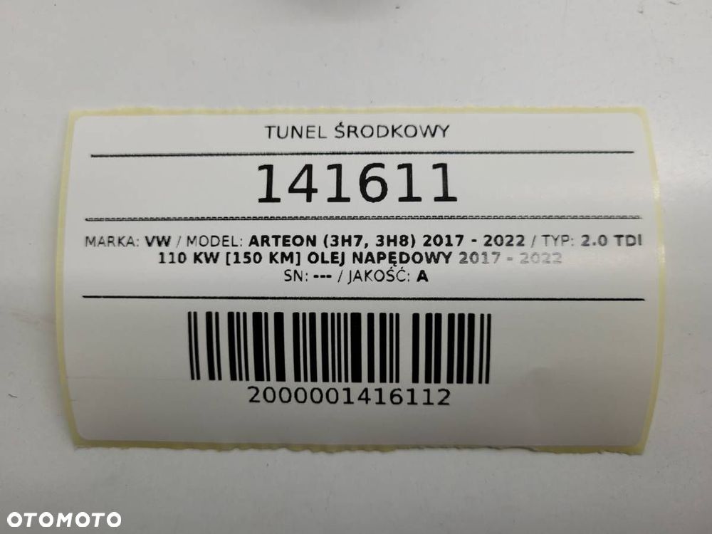 TUNEL ŚRODKOWY PODŁOKIETNIK VW ARTEON 230V PRZETWORNICA TRANSFORMATOR - 11