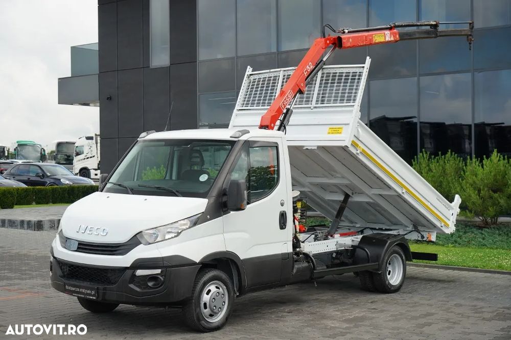 Renault DAILY 35-150 / BASCULATOR + MACARA AUTOCAR FASSI F32A / CAPACITATE DE RIDICARE MAXIMĂ 995 KG / RAZĂ DE ATINGERE 5,5 M / IMPORTAT - 3