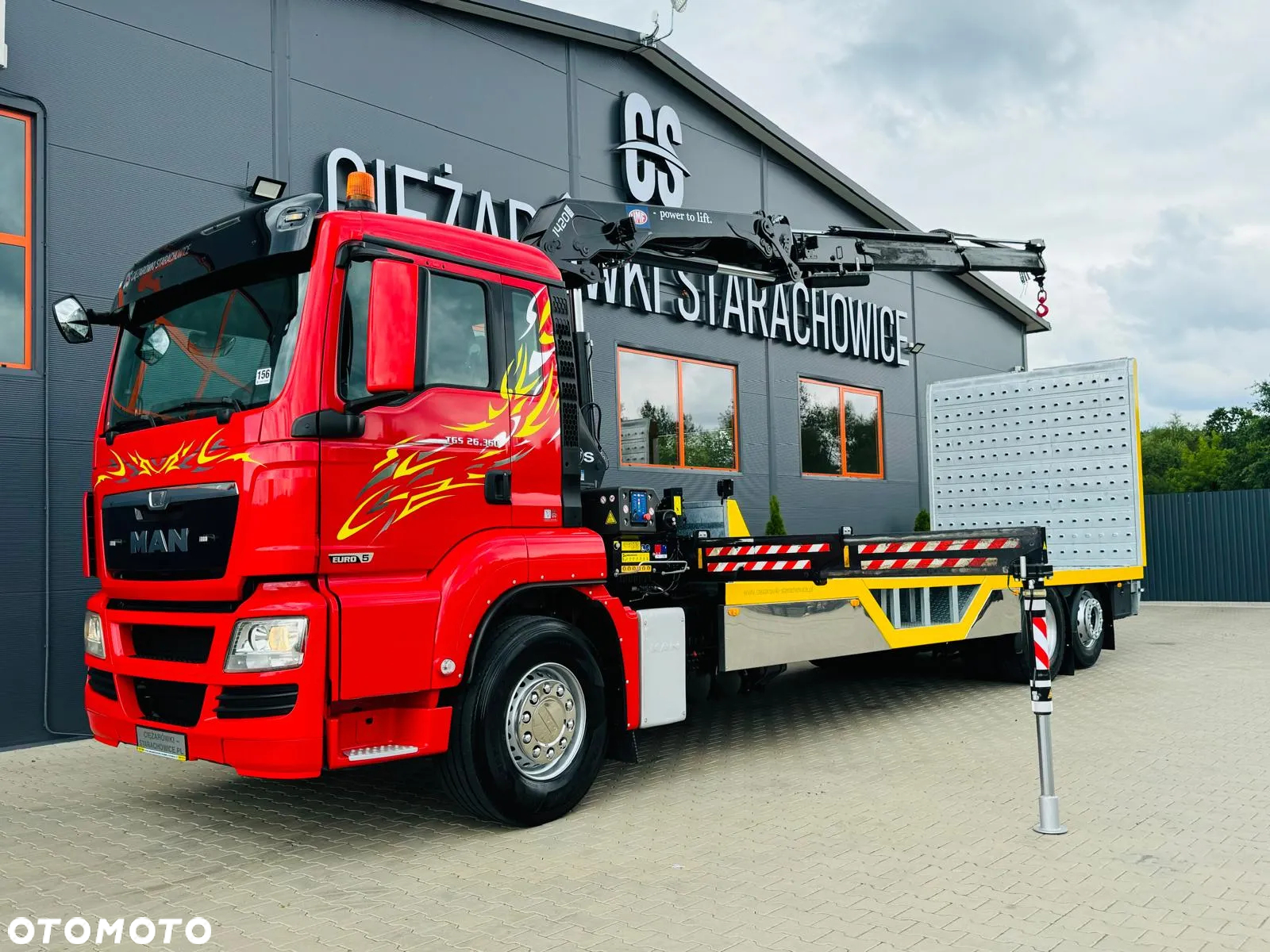 MAN MAN MAN TGS TGX 26.360 E5 laweta uniwersalna 10,2m + Dźwig HDS HMF 1420 K2 / do przewozu kontenerów / pomoc drogowa / platforma / energetyka/ kran krane dzwig hds żuraw - 26