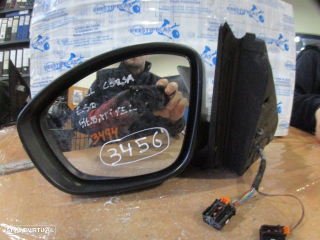 Espelho E20418180 OPEL CORSA F 2020 1.5CDTI 100CV 5P AZUL MARINHO  ESQ REBATÍVEL COM PISCA 2 +10 PINOS - 1