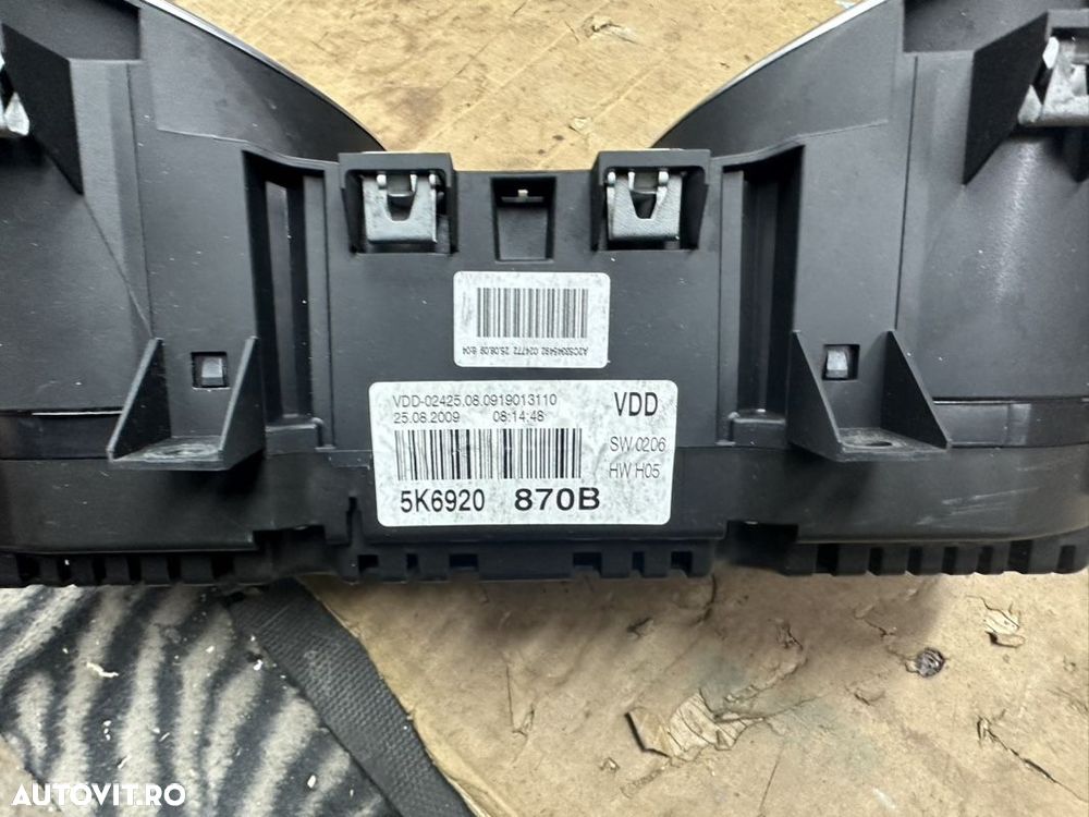Kilometraj, ceasuri bord VW GOLF 6 GTI benzina cu 280km/h an 2008-2012 cod 5K6920870B - 4