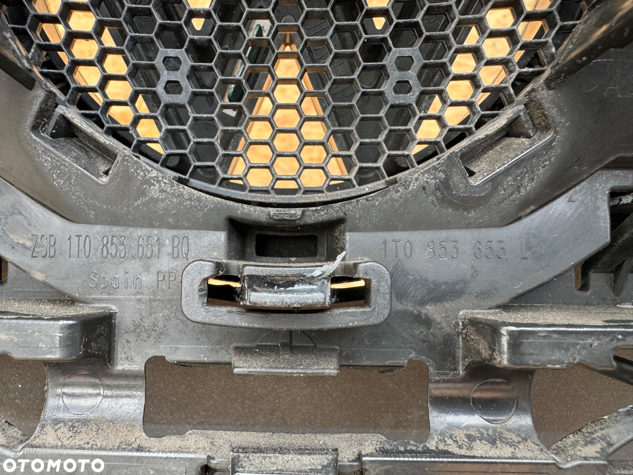 ZDERZAK PRZÓD PRZEDNI VOLKSWAGEN TOURAN II 2 1T0 10-15 CADDY 6PDC SPRYSKI KRATKA GRILL 1T0807221M 1T0853653L ORYGINAŁ - 15