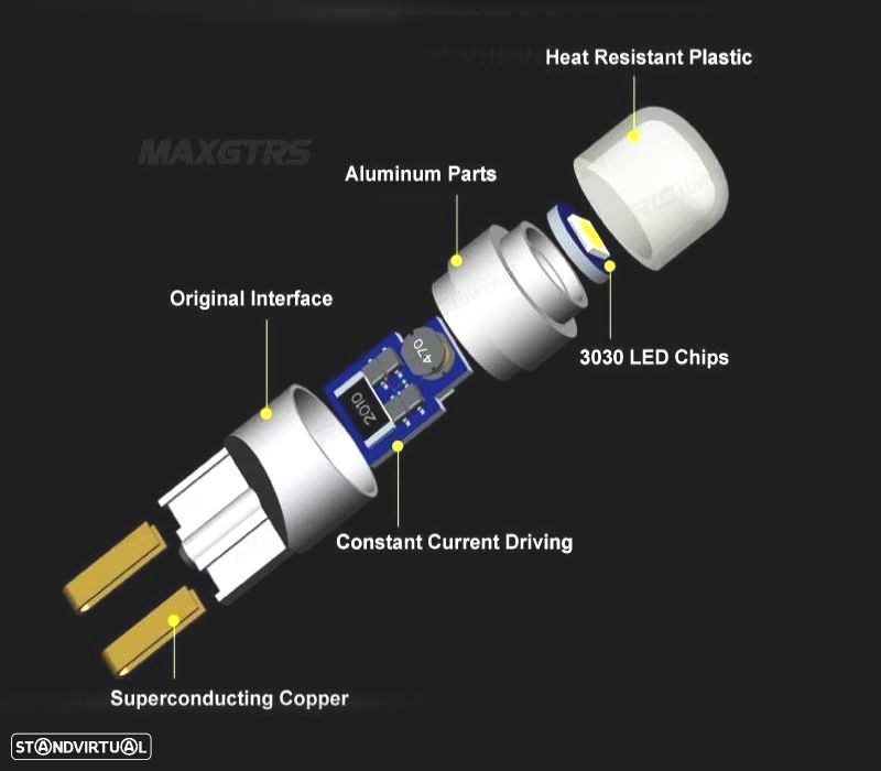 LÂMPADA LED H-POWER W5W T10 - 4