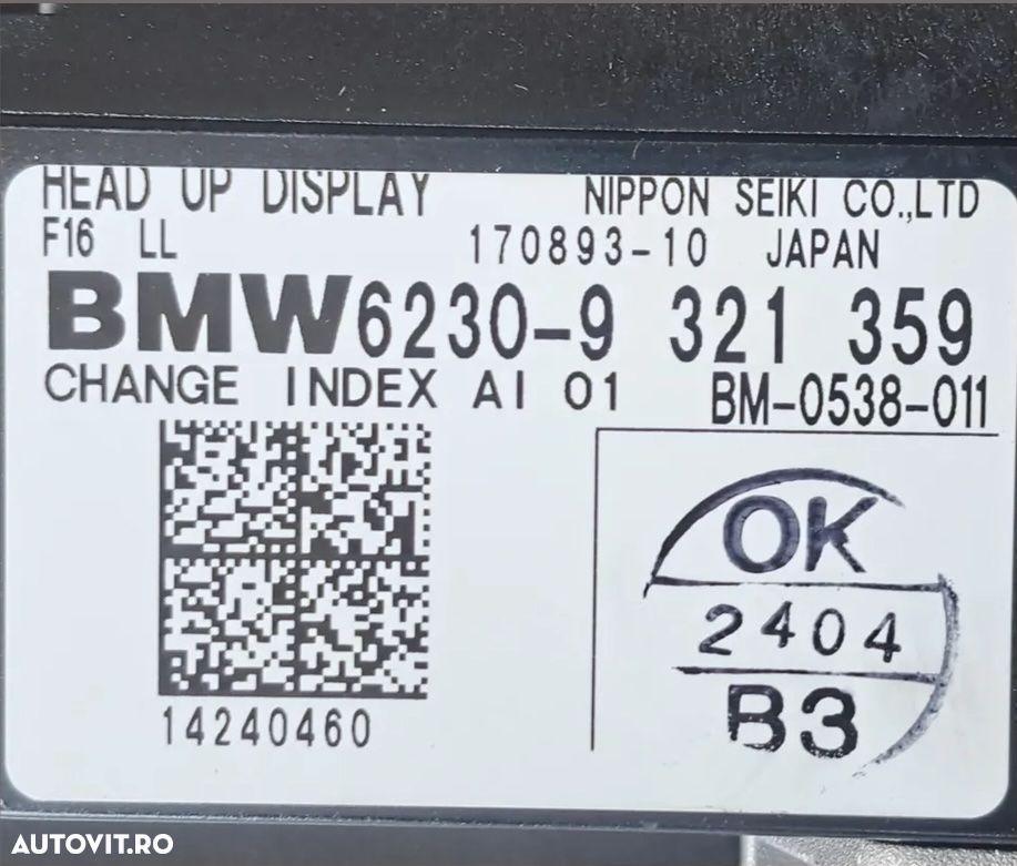 HUD Head Up Display proiectie parbriz bmw F16 M F86 - 4