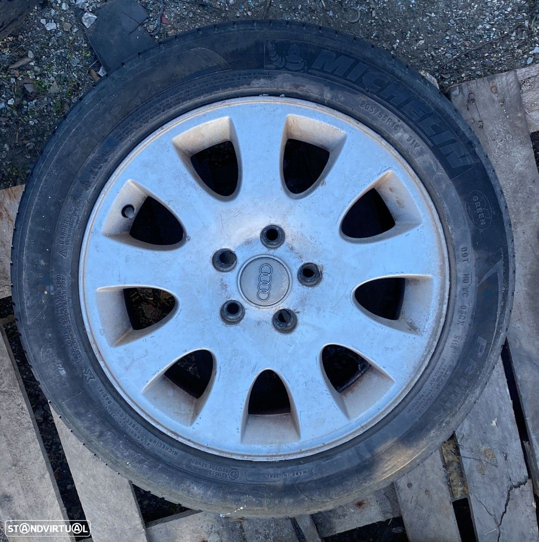 Jantes Audi R16 com pneus 205/55 furação 5x112 - 3