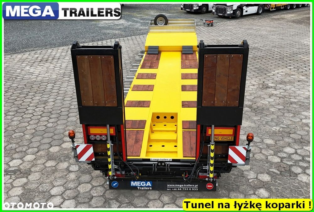Mega Nisko podłoga 4 osie,  dł. 9,50 m, TUNEL na RAMIĘ KOPARKI !!! - 15