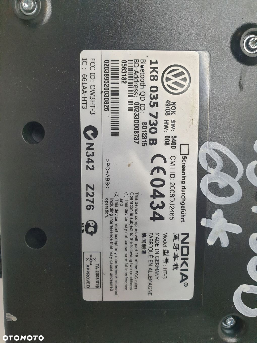 STEROWNIK MODUŁ ŚWIATEŁ BLUETOOTH VW PASSAT B6 1K8035730B - 4