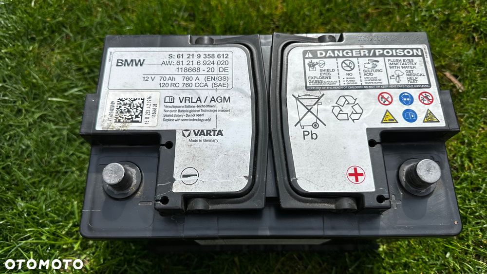 Akumulator BMW Varta 70 Ah AGM VRLA - 1