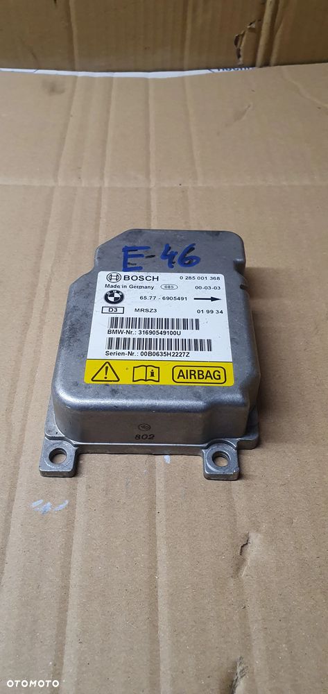 Moduł Sensor Airbag Poduszek BMW 3 E46 6905491 - 2