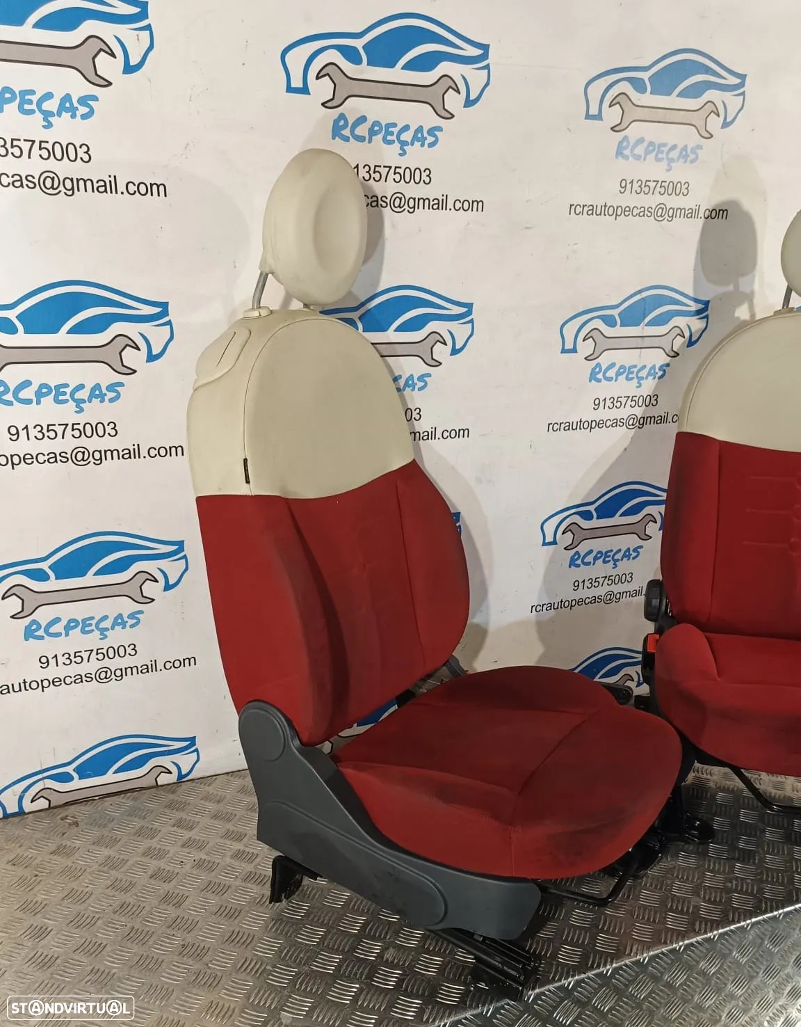 BANCOS FIAT 500 312 TECIDO QUARTELAS - 2