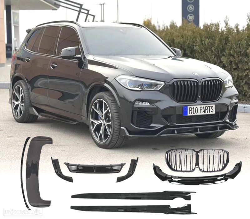 KIT CARROÇARIA BMW X5 G05 18-22 LOOK BLACK KNIGHT PRETO BRILHANTE - 1