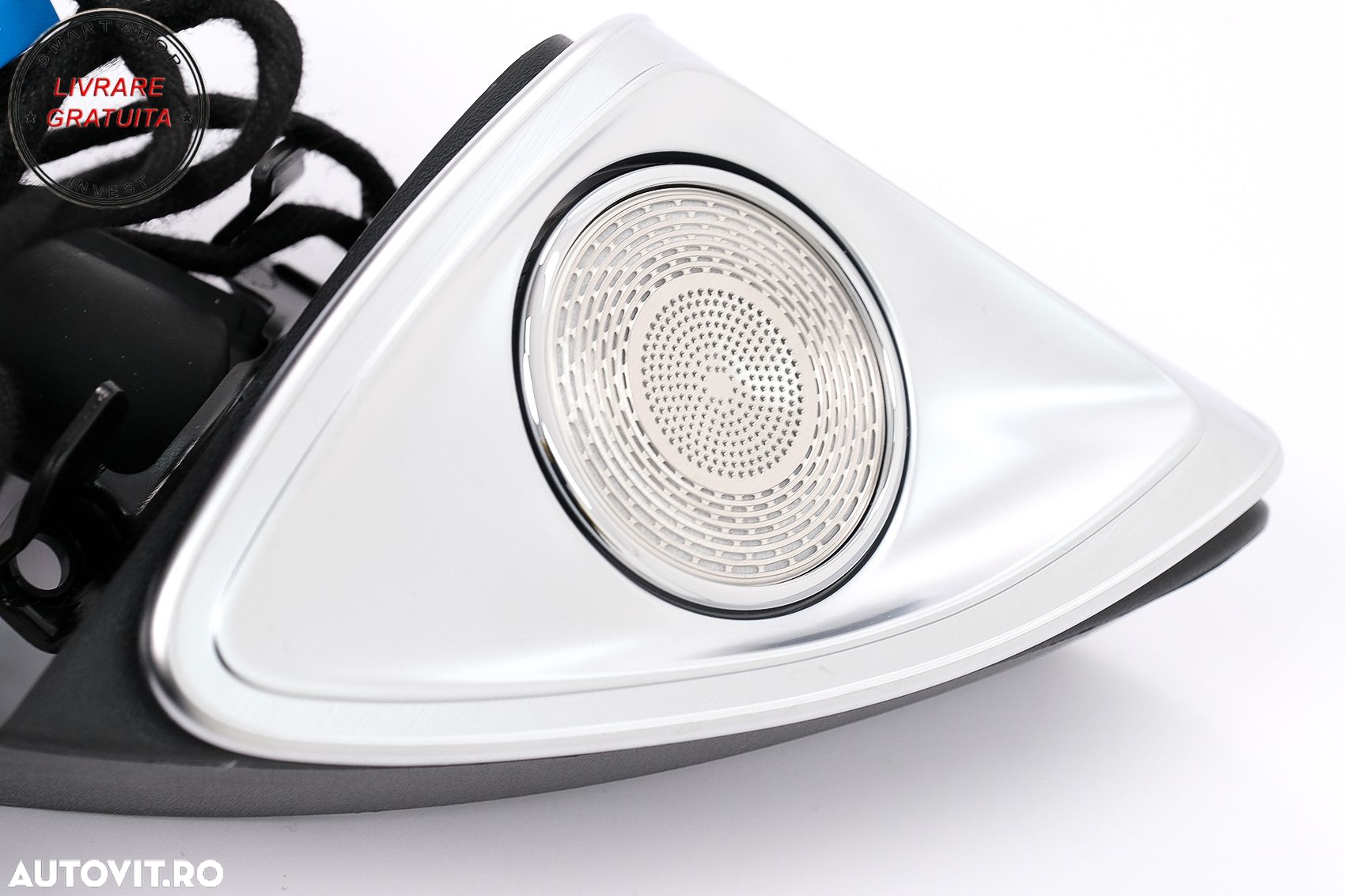 Pachet Grile de aerisire Ornament Difuzor Tweeter LED rotativ 4D 64 culori Mercede- livrare gratuita - 10