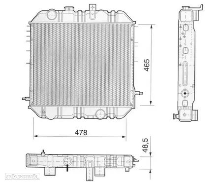 Radiador Mitsubishi Canter FE331 FE444 - 2