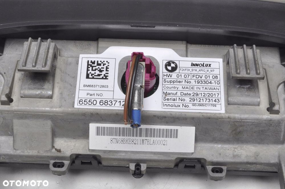 BMW F20 LIFT WYŚWIETLACZ EKRAN NAWIGACJI 6837128 - 4