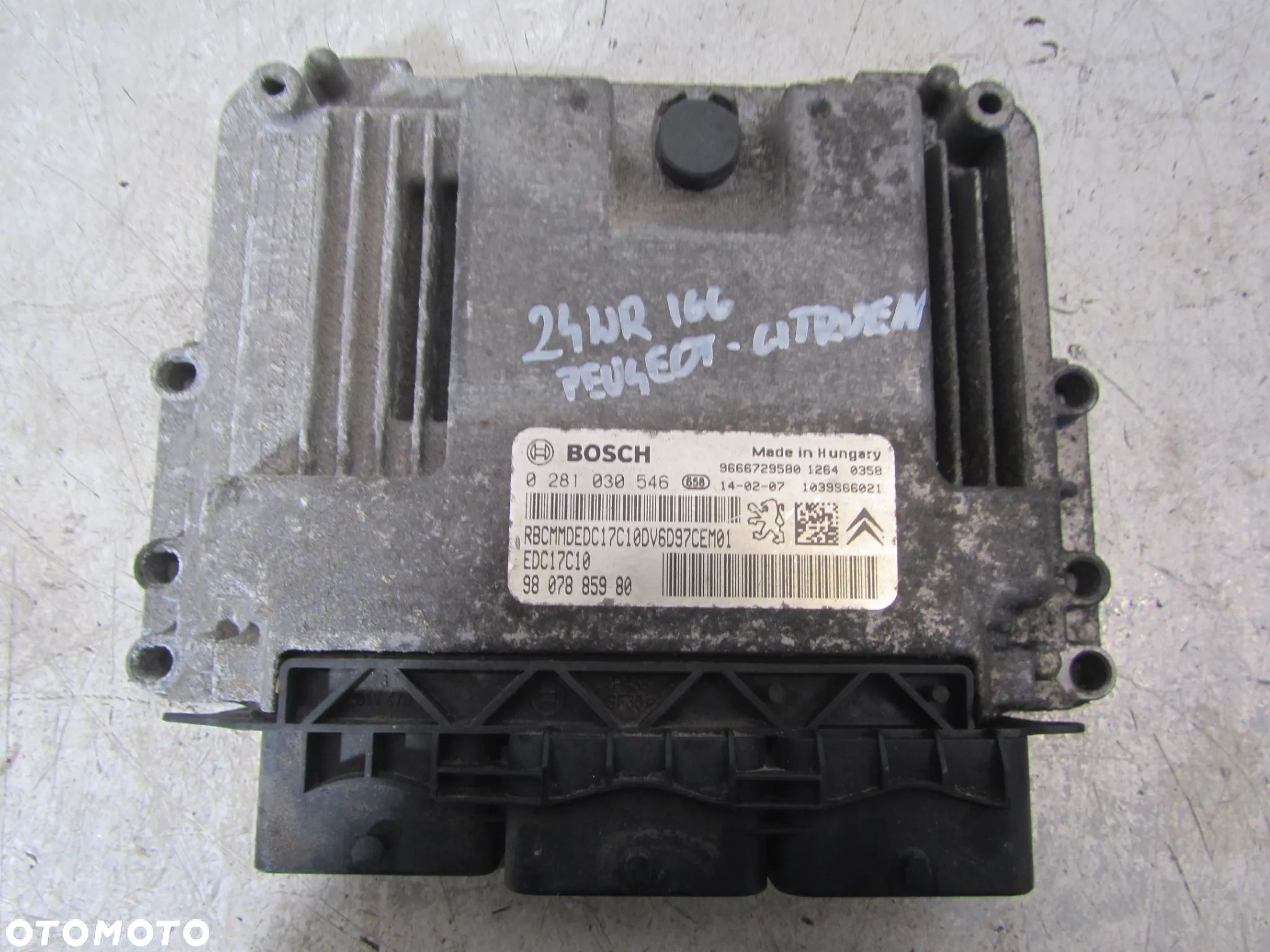 peugeot citroen 1.6 hdi komputer silnika 0281030546 - 1